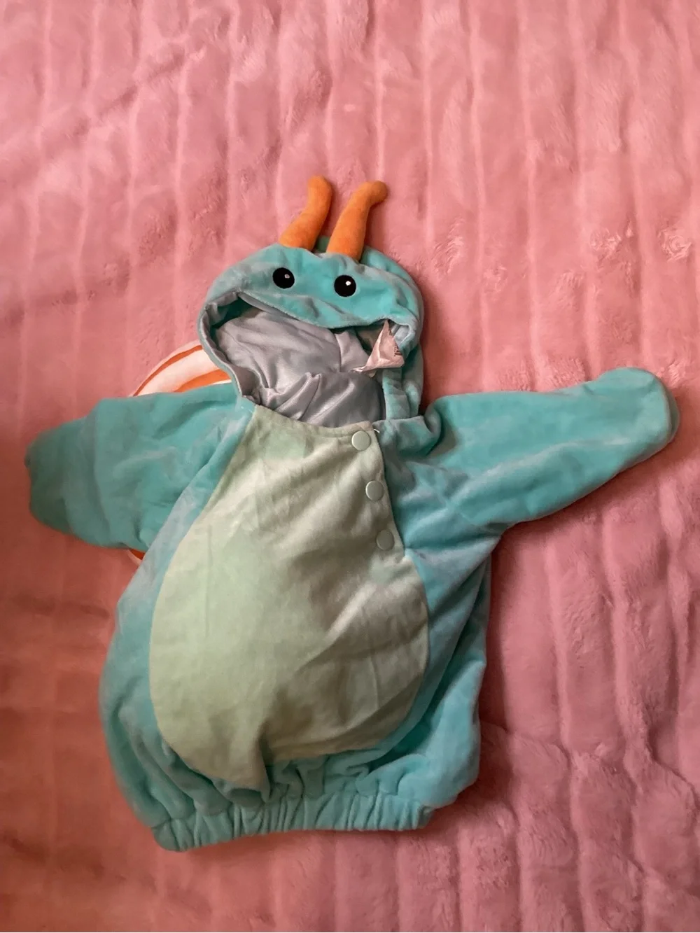 Unk Blue Green Snail Costume Jacket with Orange Shell Accent